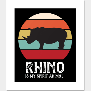 Rhino spirit animal Posters and Art